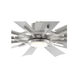 Cirque 72 inch Satin Nickel with Silver Blades Patio Fan