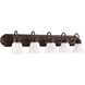 Fort Worth 5 Light 36 inch Toasted Sienna Vanity Light Wall Light in Faux Alabaster