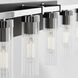 Kilbey 5 Light 35 inch Matte Black and Chrome Vanity Light Wall Light