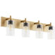Fallstaff 4 Light 31.5 inch Aged Brass Vanity Light Wall Light