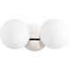 Globe 2 Light 14 inch Polished Nickel Vanity Light Wall Light