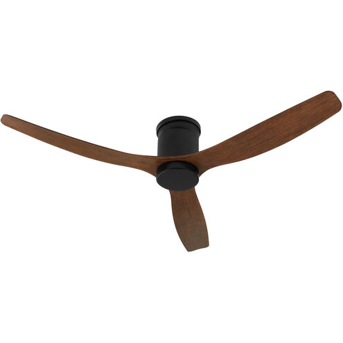 Dayton 52 inch Matte Black with Walnut Blades Patio Fan