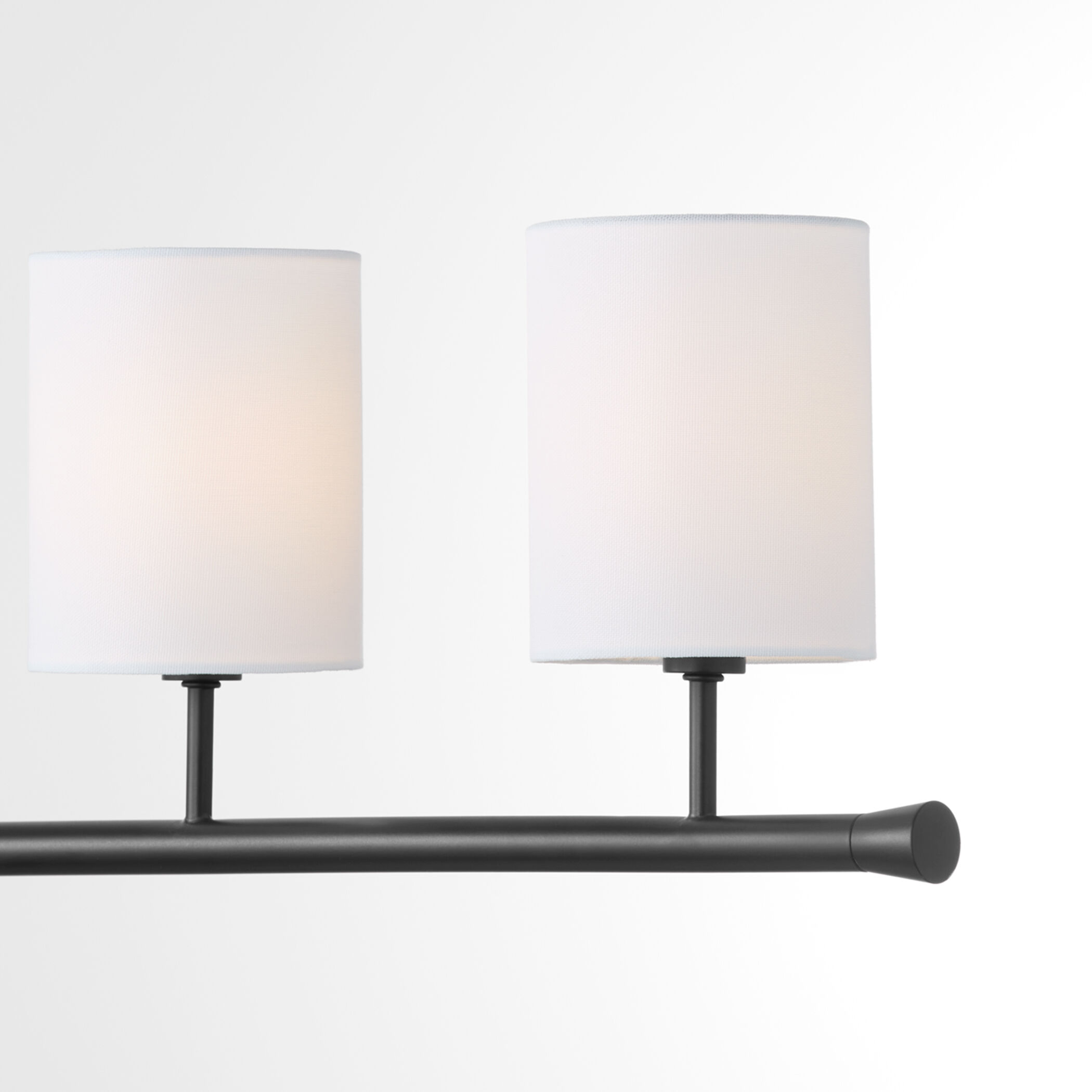 Harmony 7 Light 60 inch Matte Black Linear Chandelier Ceiling Light