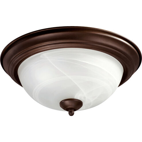 Fort Worth 2 Light 14 inch Oiled Bronze Flush Mount Ceiling Light