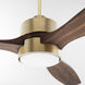 Reni 65 inch Aged Brass with Walnut Blades Ceiling Fan