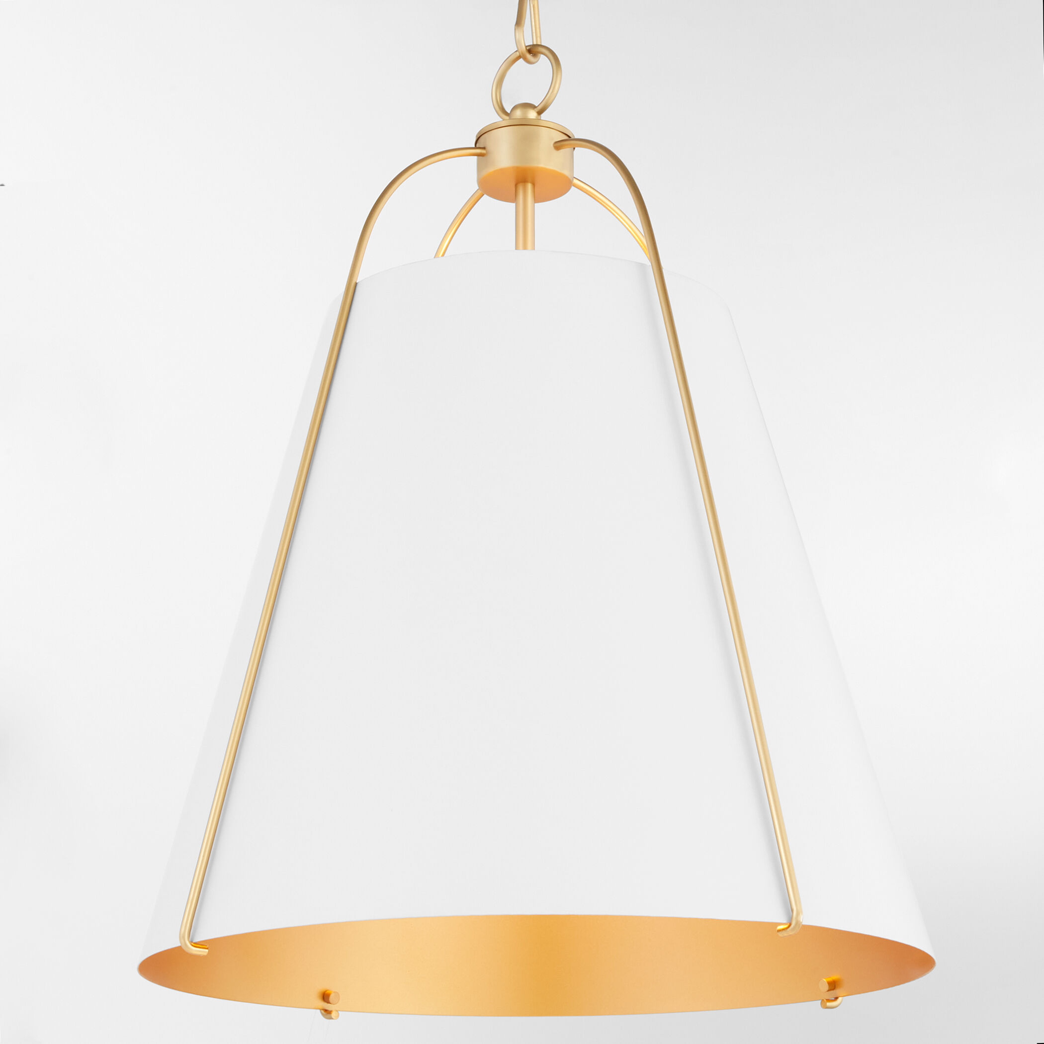 Jamie 3 Light 18 inch Studio White and Aged Brass Pendant Ceiling Light