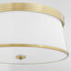 Weir 4 Light 20 inch Aged Brass Flush Mount Ceiling Light