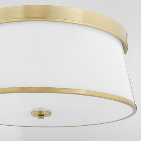 Weir 4 Light 20 inch Aged Brass Flush Mount Ceiling Light