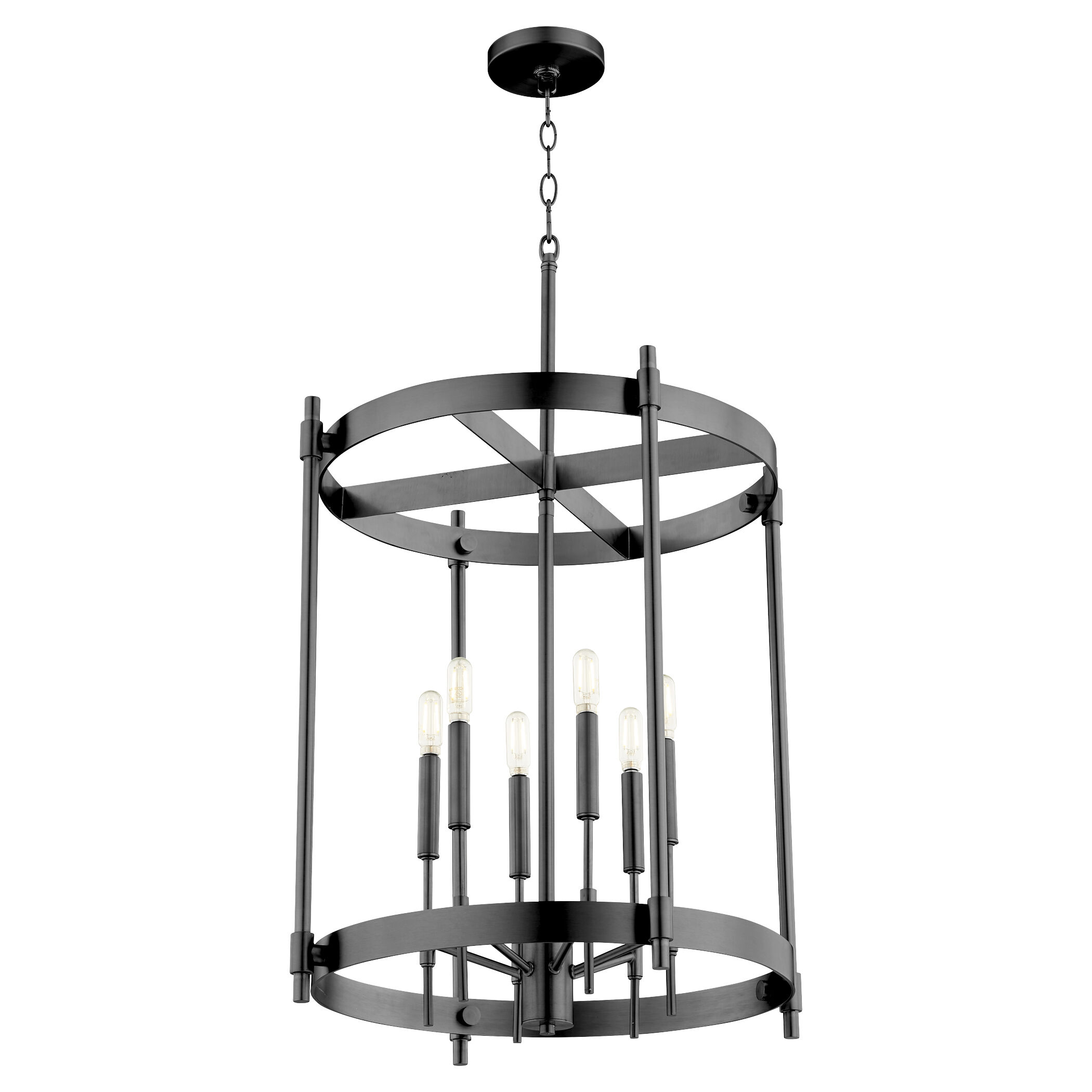 Hamilton 6 Light 24 inch Matte Black Entry Ceiling Light