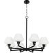 Cassini 8 Light 33 inch Matte Black Chandelier Ceiling Light