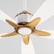 Ophelia 60 inch Studio White and Brushed Brass with Studio White Blades Ceiling Fan