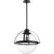 Meridian 1 Light 20 inch Noir Pendant Ceiling Light