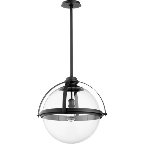 Meridian 1 Light 20 inch Noir Pendant Ceiling Light