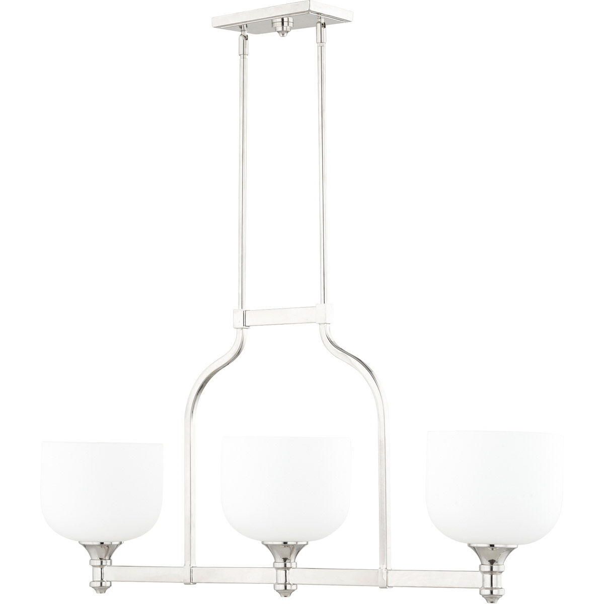 Richmond 3 Light 38 inch Polished Nickel Island Light Ceiling Light