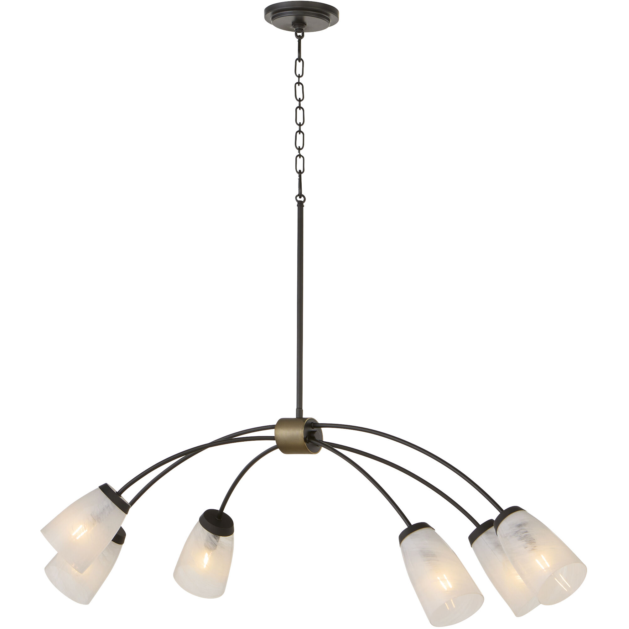 Arpeggio Linear Chandelier Ceiling Light in Matte Black