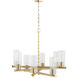 Juniper 8 Light 32 inch Aged Brass Chandelier Ceiling Light