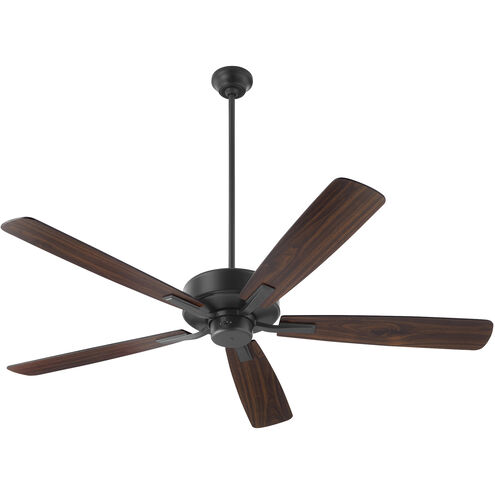 Ovation 60 inch Matte Black with Matte Black/Walnut Blades Ceiling Fan