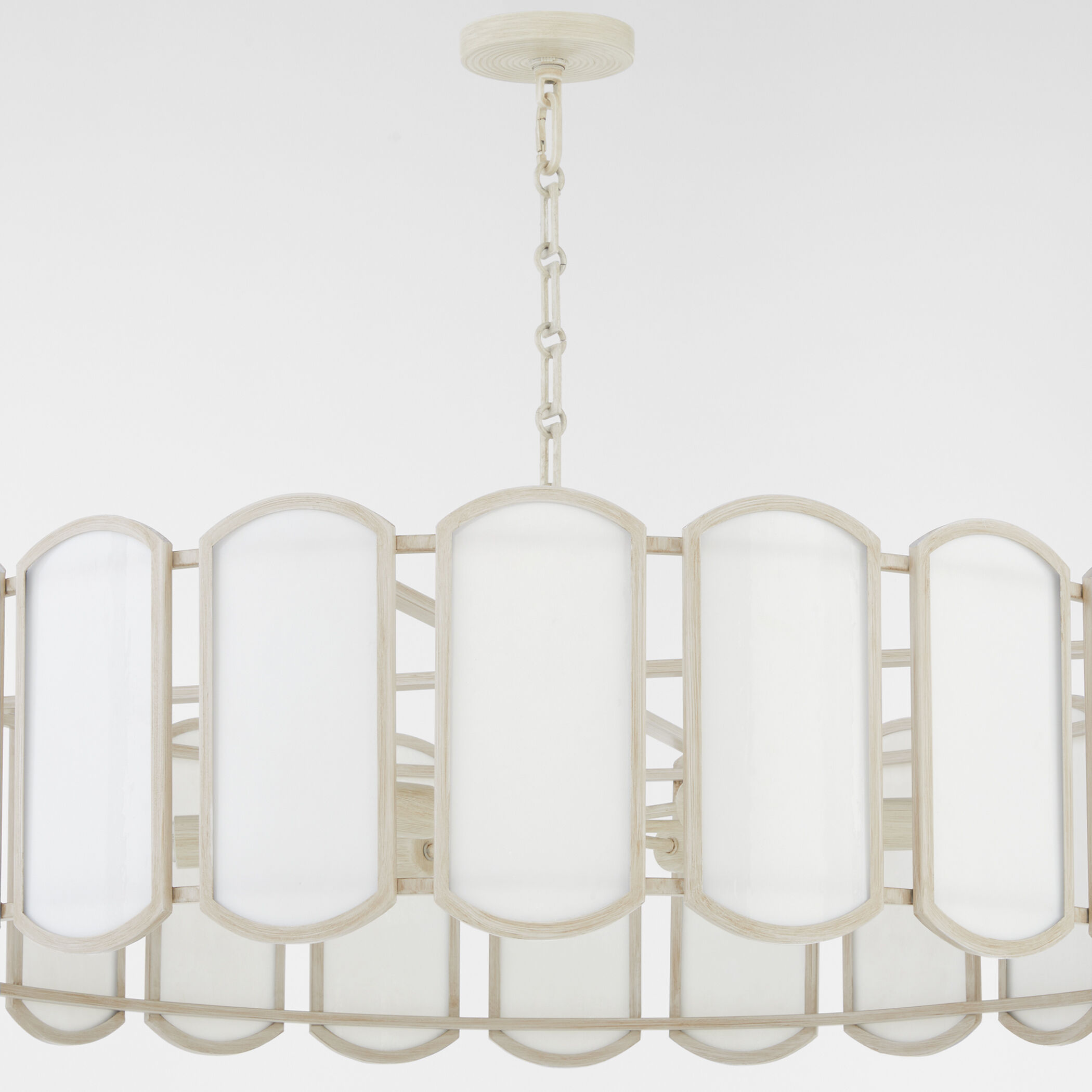 Belleview 8 Light 38 inch Washed Oak Pendant Ceiling Light