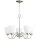 Fort Worth 5 Light 23 inch Satin Nickel Chandelier Ceiling Light, Quorum Home