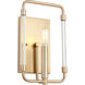 Optic 1 Light 7 inch Aged Brass Wall Sconce Wall Light