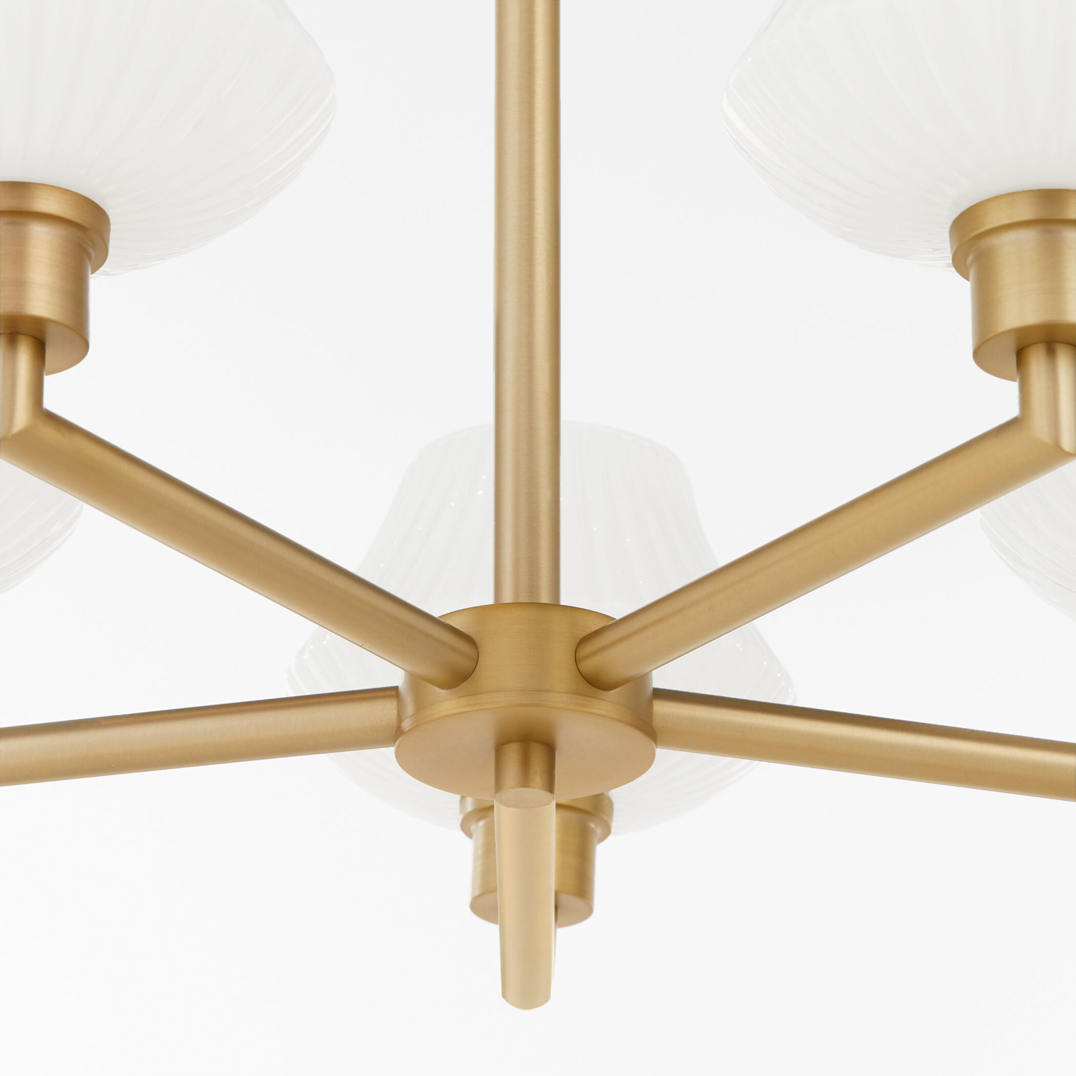 Cassini 5 Light 27.75 inch Aged Brass Chandelier Ceiling Light in Matte Black