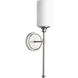 Celeste Wall Mount Wall Light in Satin Nickel, Satin Opal