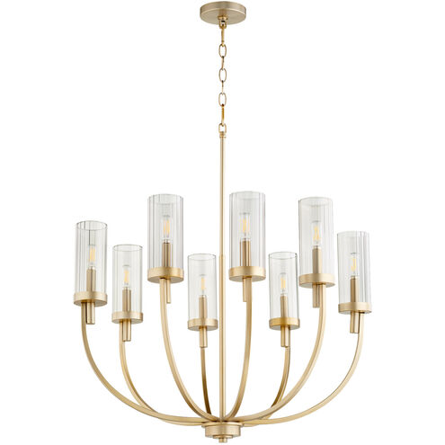 Ladin 8 Light 28 inch Aged Brass Chandelier Ceiling Light