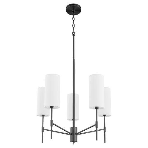 Hamilton 5 Light 24 inch Matte Black Chandelier Ceiling Light