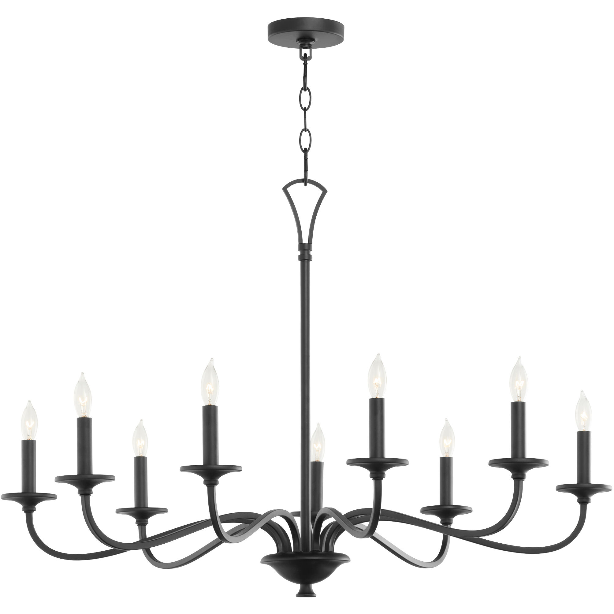 Maryse 9 Light 37 inch Matte Black Chandelier Ceiling Light