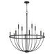 Tribute 12 Light 34 inch Matte Black Chandelier Ceiling Light