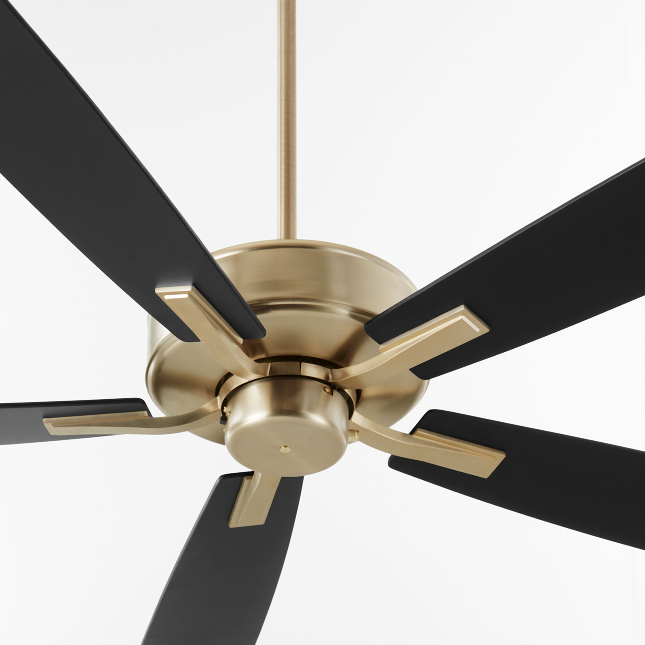Ovation 60 inch Aged Brass with Matte Black/Walnut Blades Ceiling Fan