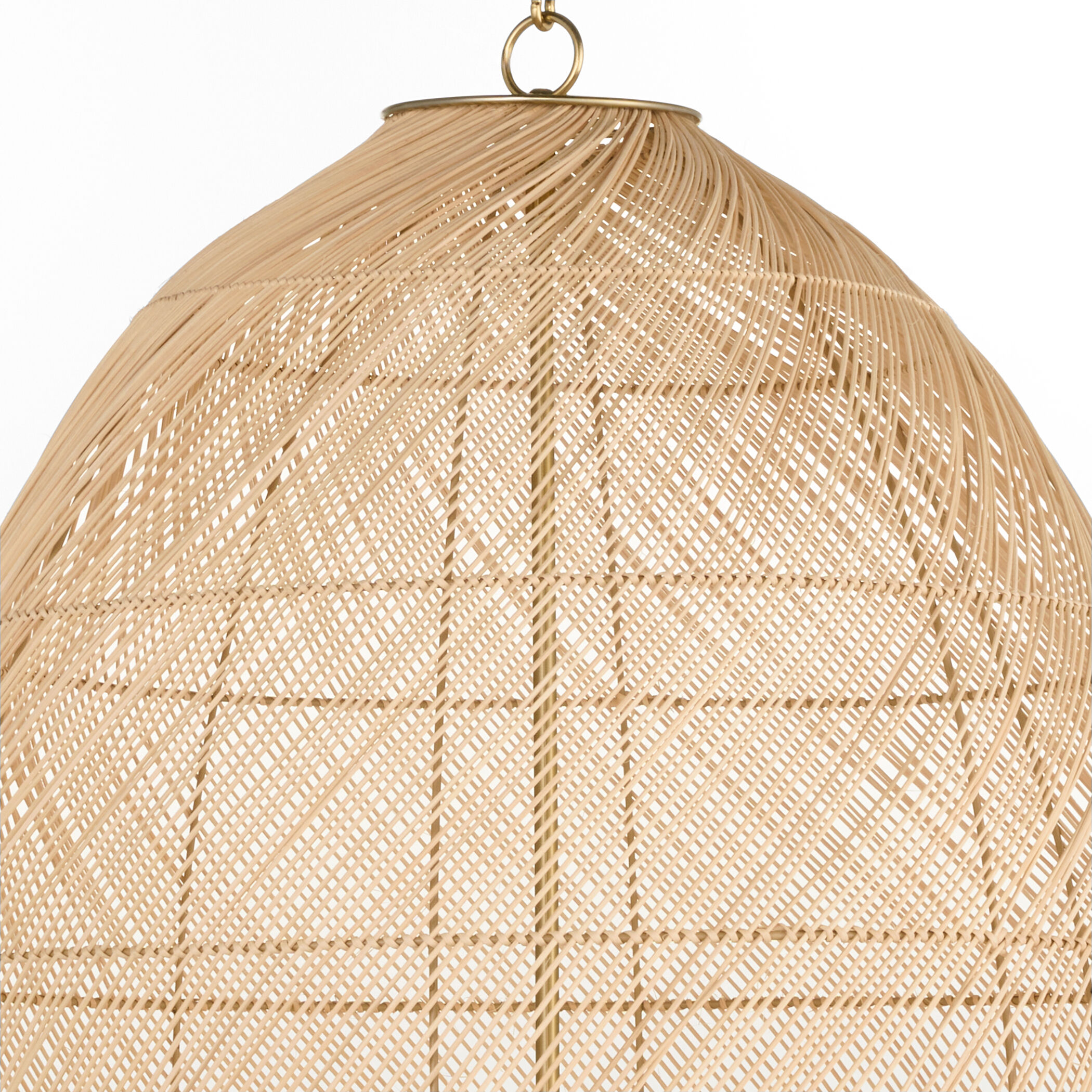 Rattan 5 Light 28 inch Aged Brass Pendant Ceiling Light