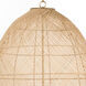 Rattan 5 Light 28 inch Aged Brass Pendant Ceiling Light