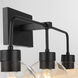 Lacy 3 Light 24 inch Matte Black Vanity Light Wall Light