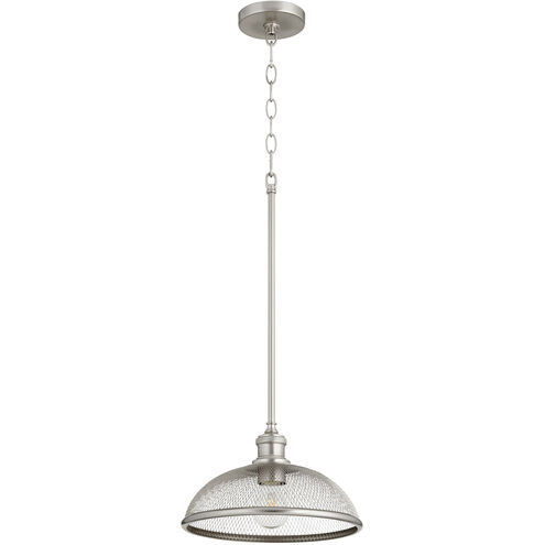 Omni 1 Light 12 inch Satin Nickel Pendant Ceiling Light