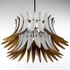 Aldridge 3 Light 30 inch Brushed Brass and Studio White Pendant Ceiling Light