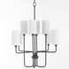 Charlotte 8 Light 30 inch Matte Black Chandelier Ceiling Light