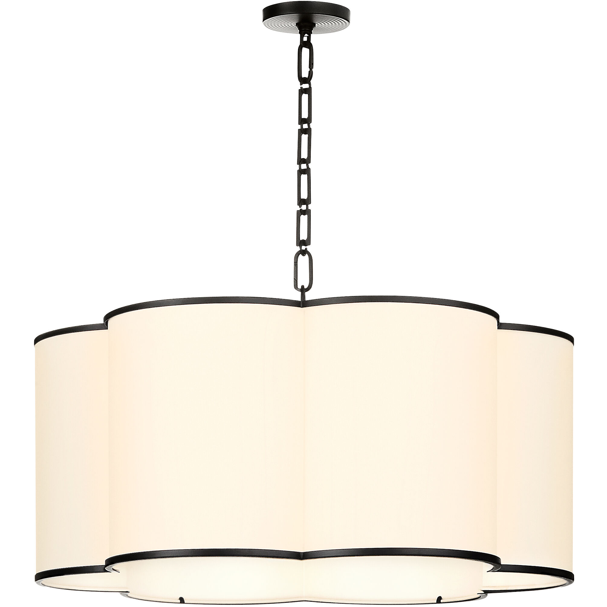Belinder 6 Light 30 inch Matte Black Pendant Ceiling Light