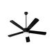 Maxwell 52 inch Matte Black with Matte Black/Weathered Gray Blades Ceiling Fan