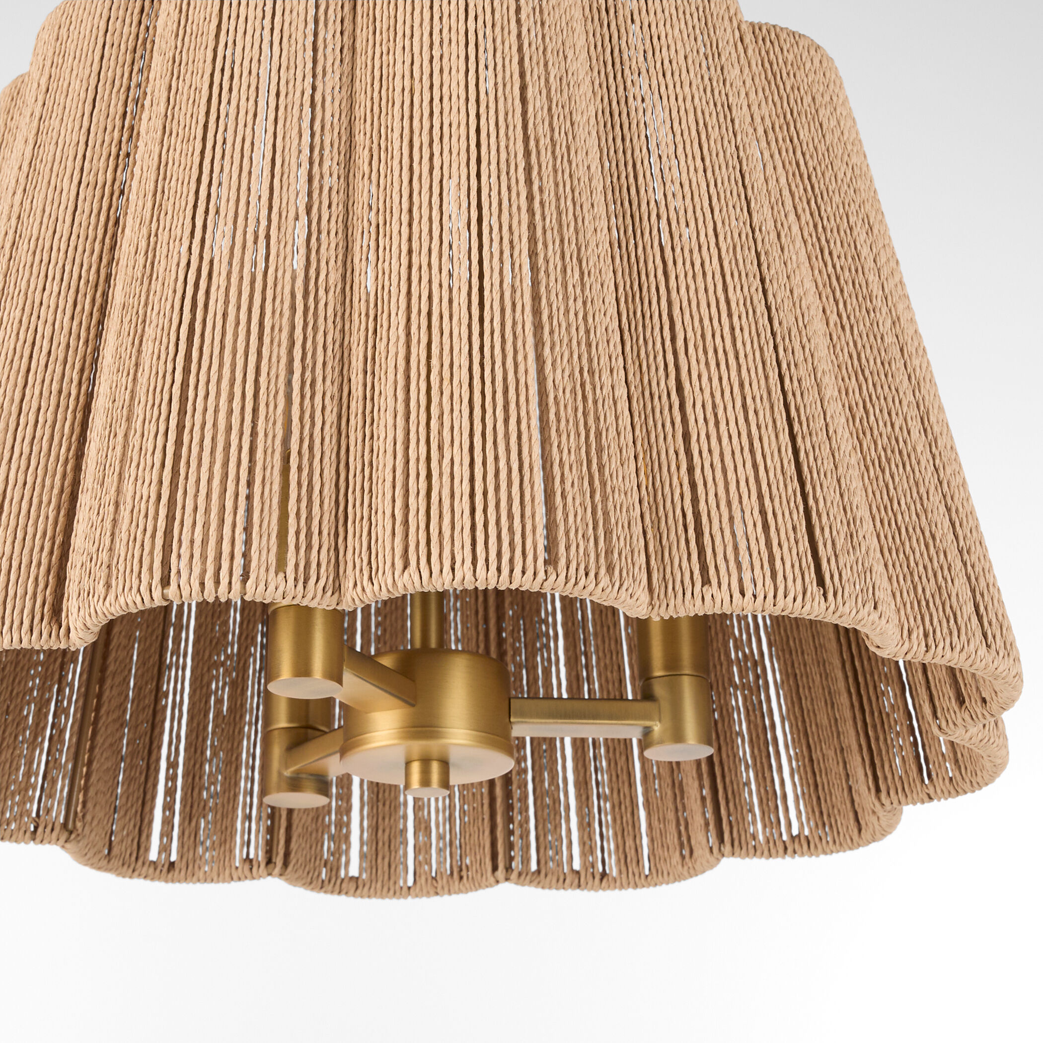 Anton 3 Light 16 inch Brushed Brass Pendant Ceiling Light