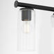 Mercier 4 Light 32 inch Matte Black Vanity Light Wall Light