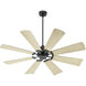Mod 60 inch Matte Black with Weathered Gray Blades Patio Fan