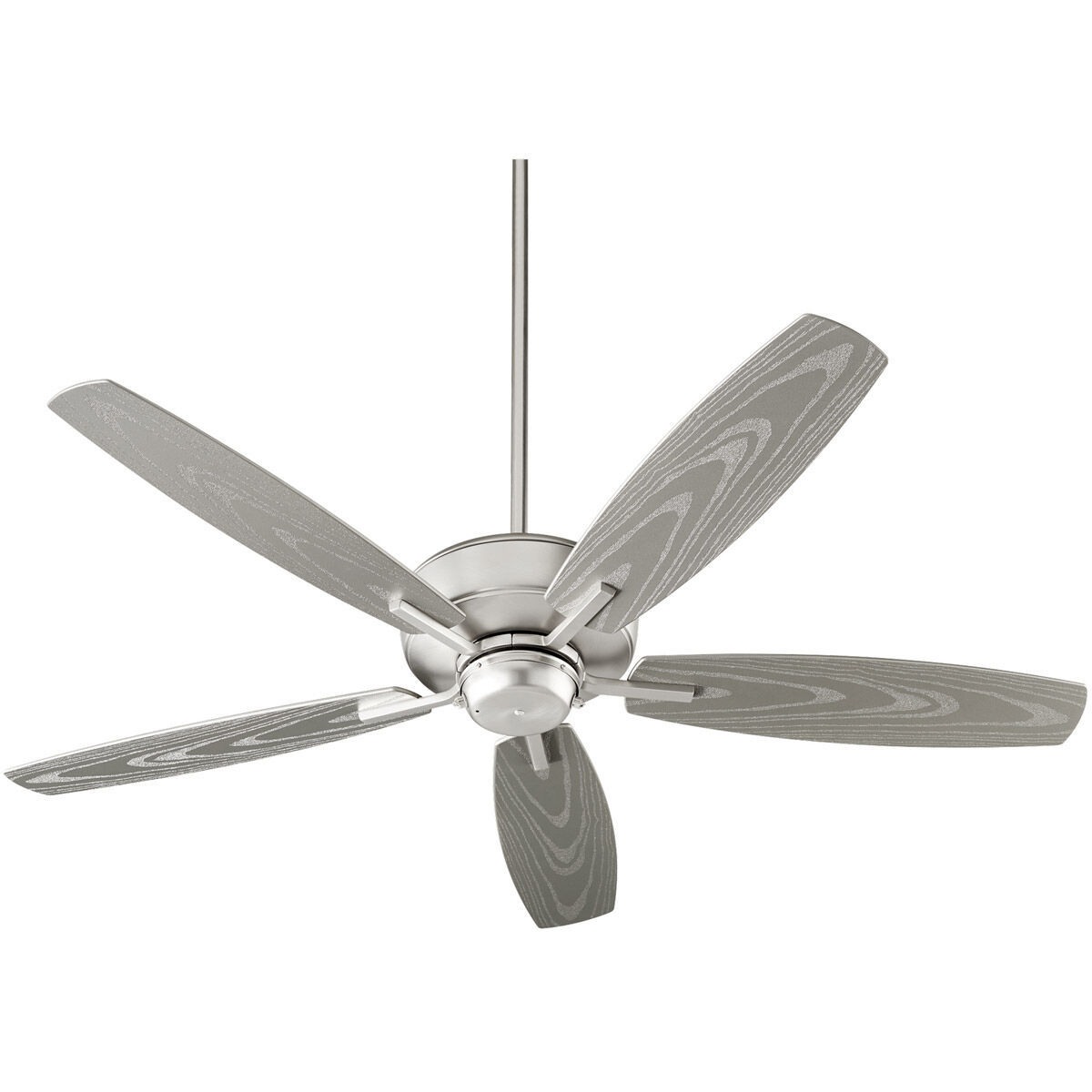 Breeze Patio Plus 52 52 inch Satin Nickel with Silver Blades Patio Fan in  Included