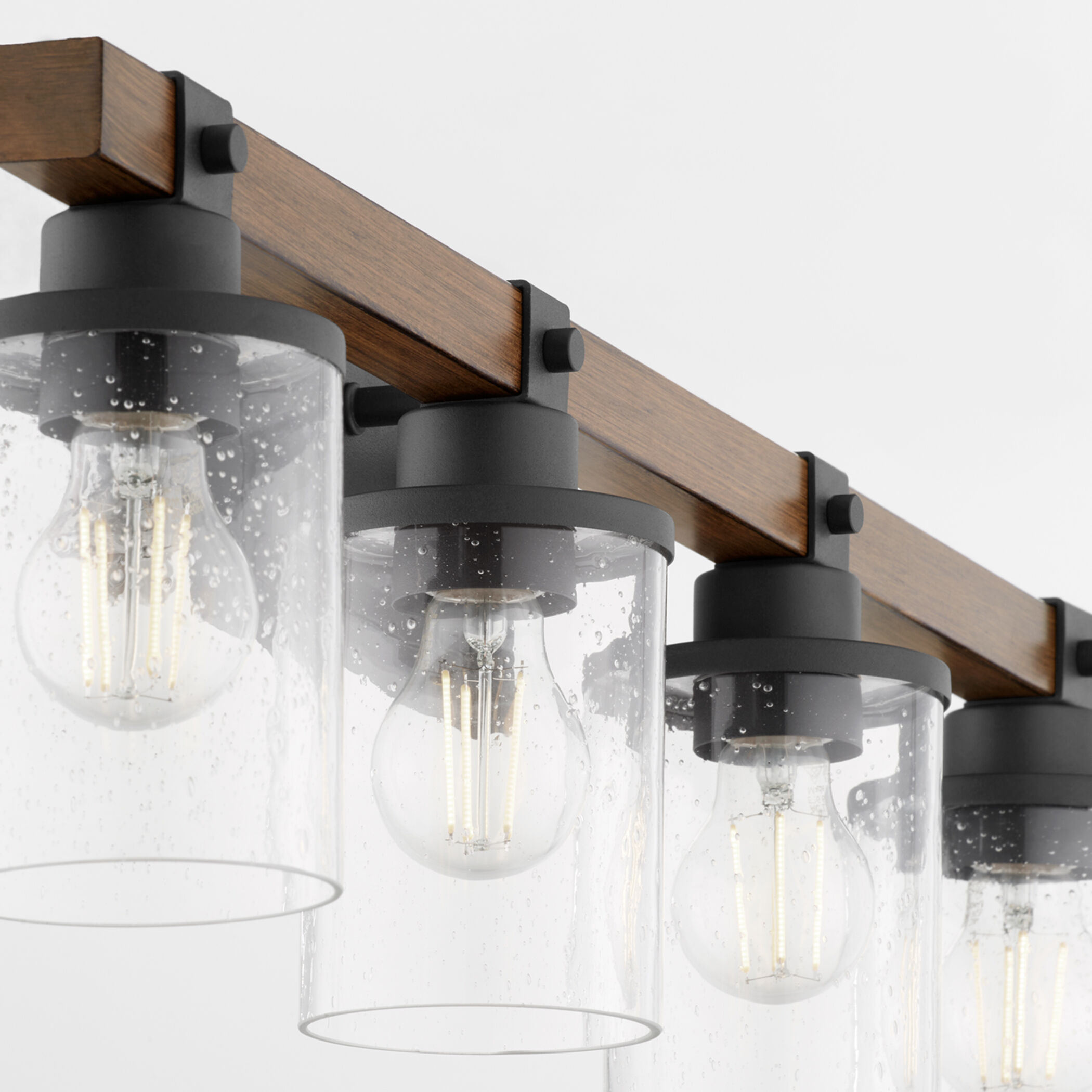 Alpine 4 Light 32.5 inch Textured Black Walnut Vanity Light Wall Light