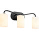 Rutherford 3 Light 22.75 inch Matte Black Vanity Light Wall Light
