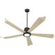 Rova 72 inch Matte Black with Weathered Gray Blades Patio Fan