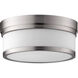 Celeste 2 Light 12 inch Satin Nickel Flush Mount Ceiling Light, Satin Opal