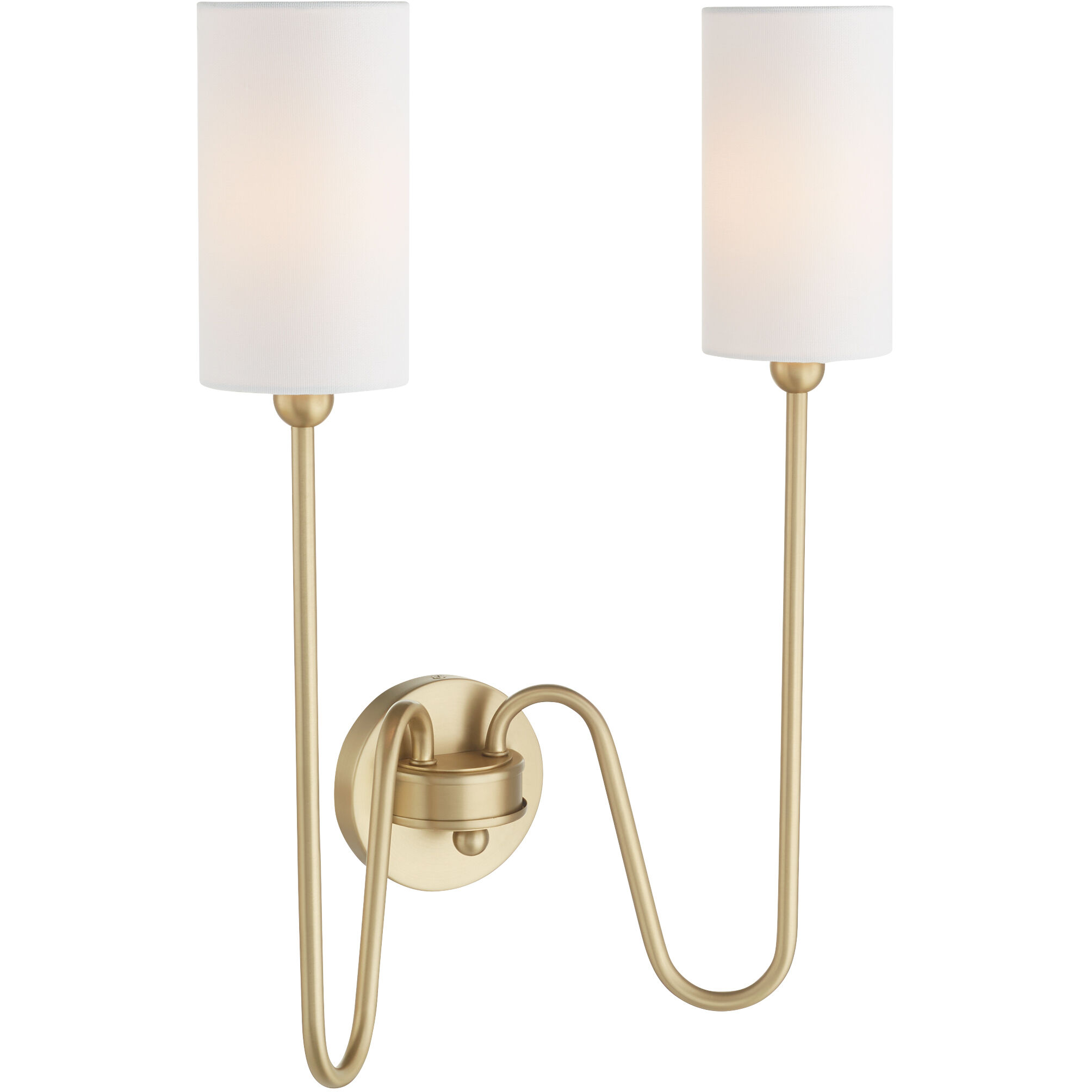 Charlotte 2 Light 15.75 inch Aged Brass Wall Mount Wall Light