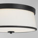 Weir 3 Light 16 inch Matte Black Flush Mount Ceiling Light