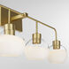 Lacy 4 Light 33 inch Aged Brass Vanity Light Wall Light